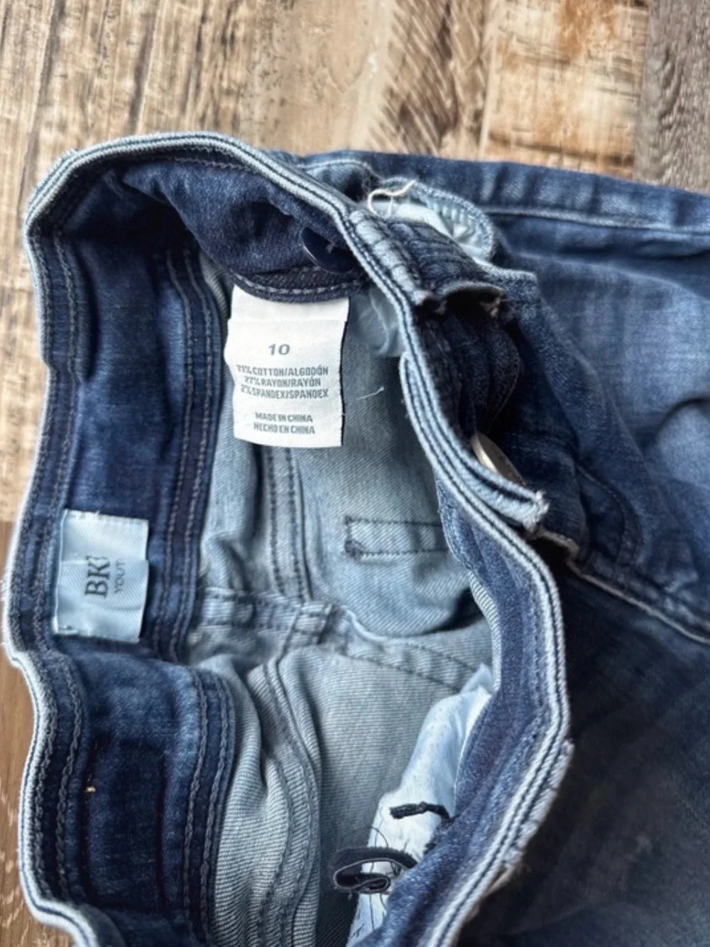 BKE Kids Blue Flare Jeans with Raw Hem